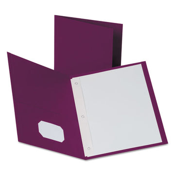 Oxford™ Twin-pocket Folders With 3 Fasteners, 0.5" Capacity, 11 X 8.5, Burgundy, 25-box freeshipping - TVN Wholesale